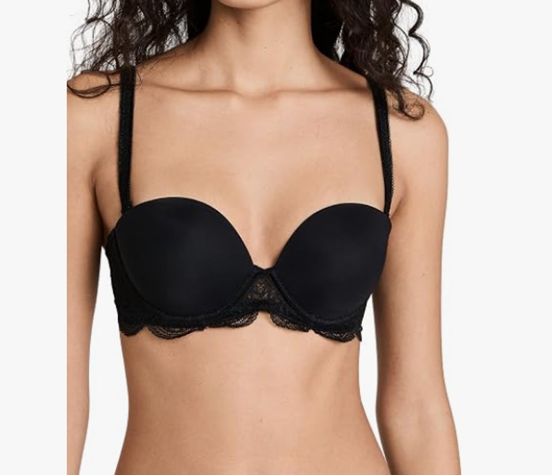 Simone Perele Karma Strapless Convertible Wire Bra Black 12v302 36-38c New